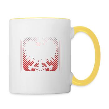 Je suis polonais tu ne peux pas prononcer mon nom de famille Polan - Mug contrasté - blanc/jaune - Droite