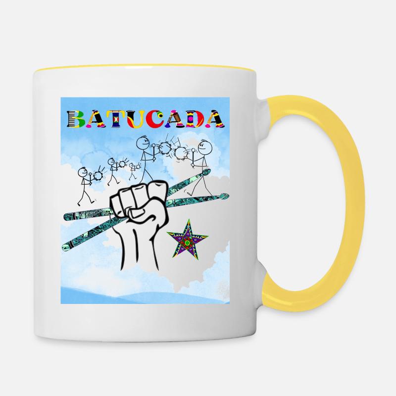 BATUCADA - Mug contrasté - blanc/jaune