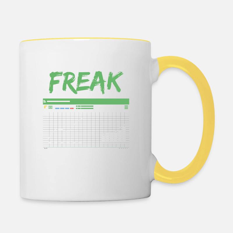 Freak in the Sheets Funny Accounting Accountant - Contrasting Mug - white/yellow
