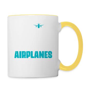 I Jump Out Of Perfectly Good Airplanes Skydiver Sk - Contrasting Mug - white/yellow - Right