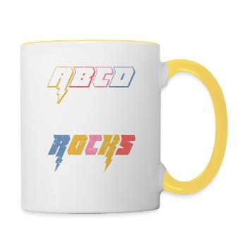 ABCD Third Grade Rocks Back in 3rd Grade - Contrasting Mug - white/yellow - Right
