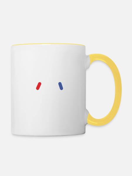 YOUR CHOICE - Tasse zweifarbig - Weiß/Gelb