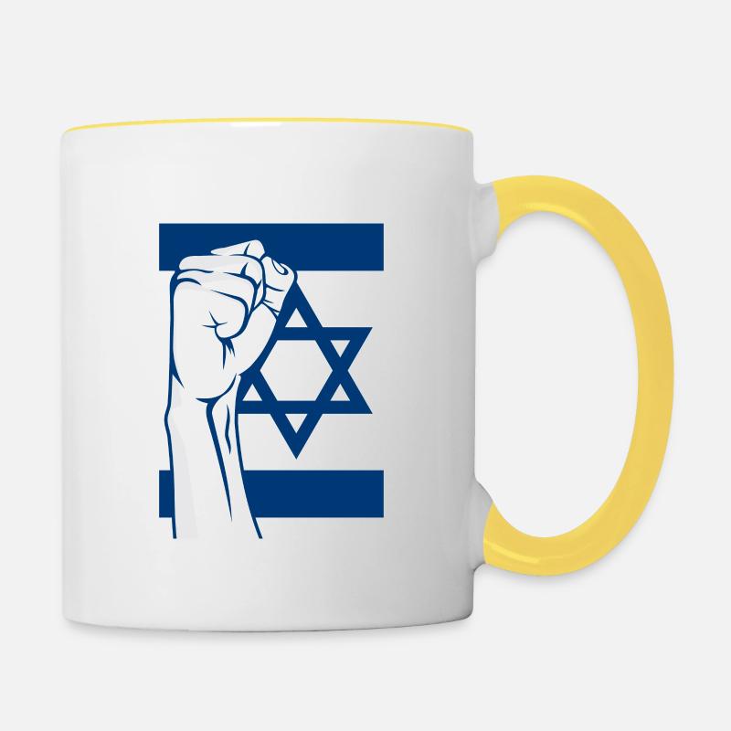 Faust Israël - Mug contrasté - blanc/jaune