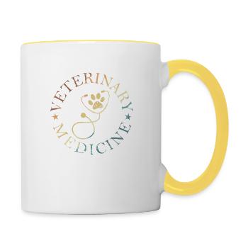Veterinary Medicine Beruf - Tasse zweifarbig - Weiß/Gelb - Rechts