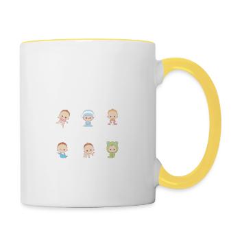 Things I Do in the Classroom Kindergarten Teacher - Contrasting Mug - white/yellow - Right