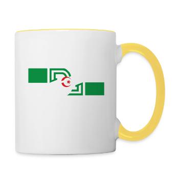 DZ Algeria in my heart - Contrasting Mug - white/yellow - Right
