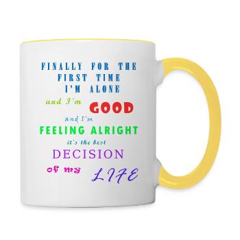I'm good - Contrasting Mug - white/yellow - Right