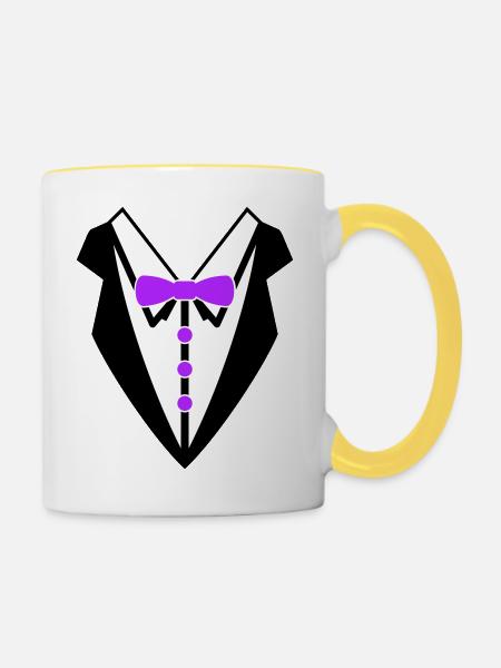 tuxedo 2 - Tasse zweifarbig - Weiß/Gelb