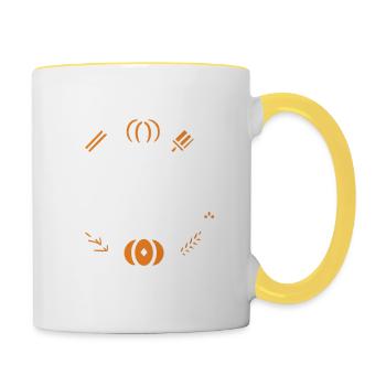 Pumpkin Spice and Everything Nice - Contrasting Mug - white/yellow - Right