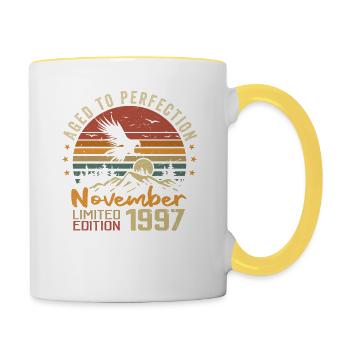 Les Légendes Sont Nées En Novembre 1997 - 1997 - Mug contrasté - blanc/jaune - Droite