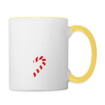 Es wird sich nicht selbst lecken Paar - Tasse zweifarbig - Weiß/Gelb - Rechts