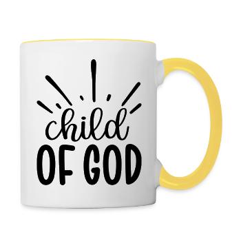 Child Of God - Contrasting Mug - white/yellow - Right