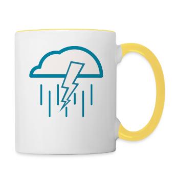 Weather Thunderstorm - Contrasting Mug - white/yellow - Right