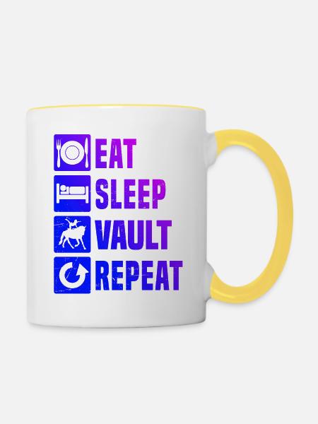 Körperbeherrschung Sportliche Disziplin - Tasse zweifarbig - Weiß/Gelb