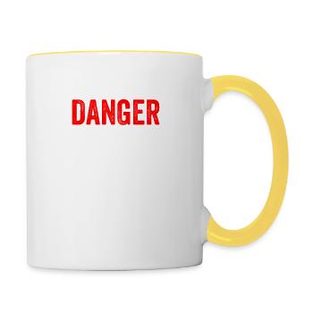 Danger Educated Black Woman Pride - African Rights - Contrasting Mug - white/yellow - Right