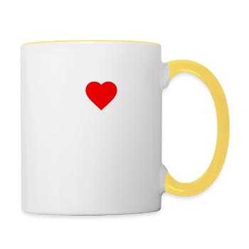 J’aime être noire - African Heroes Women’s Rights - Mug contrasté - blanc/jaune - Droite