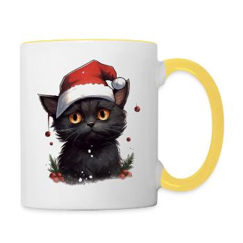 Mustache Wishes - Contrasting Mug - white/yellow - Right