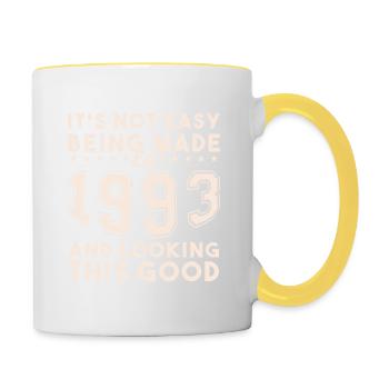 made in 1993 and looking this good - Contrasting Mug - white/yellow - Right