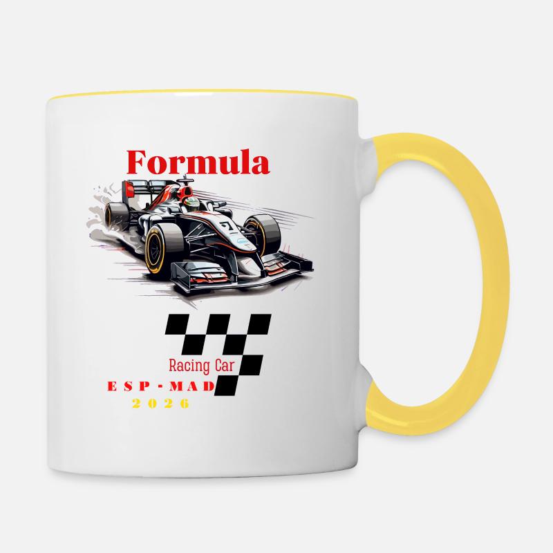 FORMULA RACE CAR SPAIN 2026 - Contrasting Mug - white/yellow