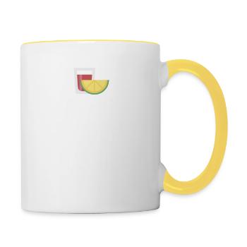 Livin La Vida Tequila Boisson alcoolisée mexicaine drôle - Mug contrasté - blanc/jaune - Droite