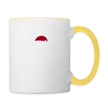 J attends le père Noël - Mug contrasté - blanc/jaune - Droite