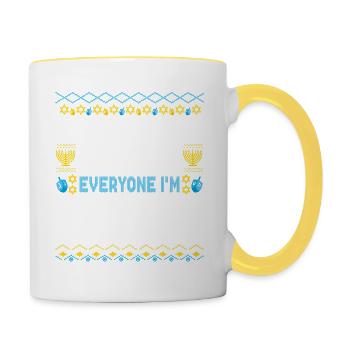 Hanukkah Funny Saying Gift - Contrasting Mug - white/yellow - Right