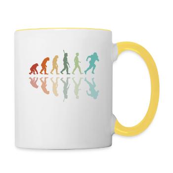 Développement du rugby - Mug contrasté - blanc/jaune - Droite