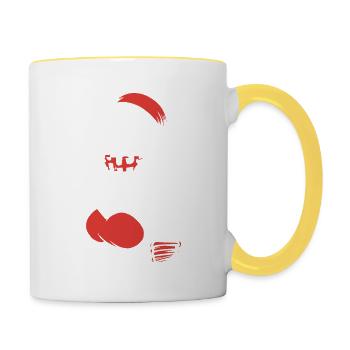 Cette fille n’a pas besoin d’un maître - Mug contrasté - blanc/jaune - Droite