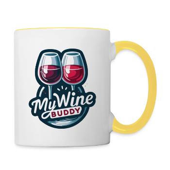 Wine Buddy - Tasse zweifarbig - Weiß/Gelb - Rechts