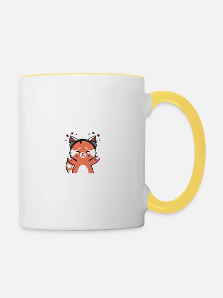 Kochen - Tasse zweifarbig - Weiß/Gelb
