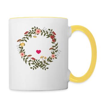 Mamina - Maman - Super mamie - Mug contrasté - blanc/jaune - Droite