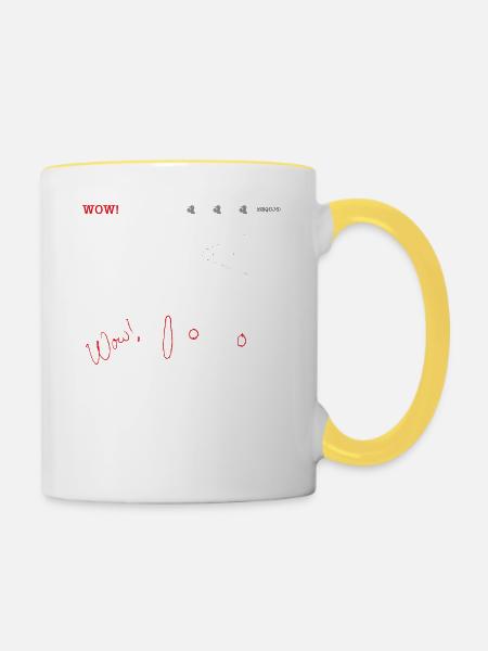 Beeindruckend! Signal - Das mysteriöseste Funksignal aller Zeiten - Tasse zweifarbig - Weiß/Gelb