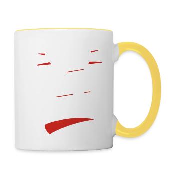 Tu forces wesh! - Mug contrasté - blanc/jaune - Droite
