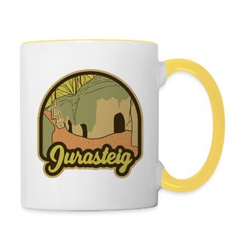 Sentier du Jura - Mug contrasté - blanc/jaune - Droite