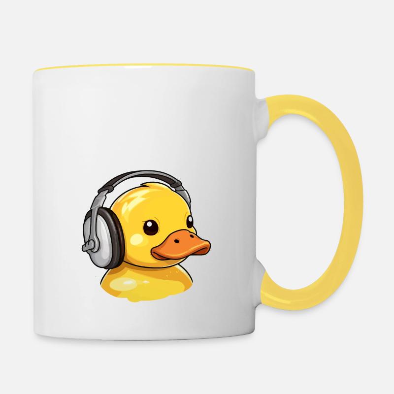 Appelle-moi Canard - Mug contrasté - blanc/jaune