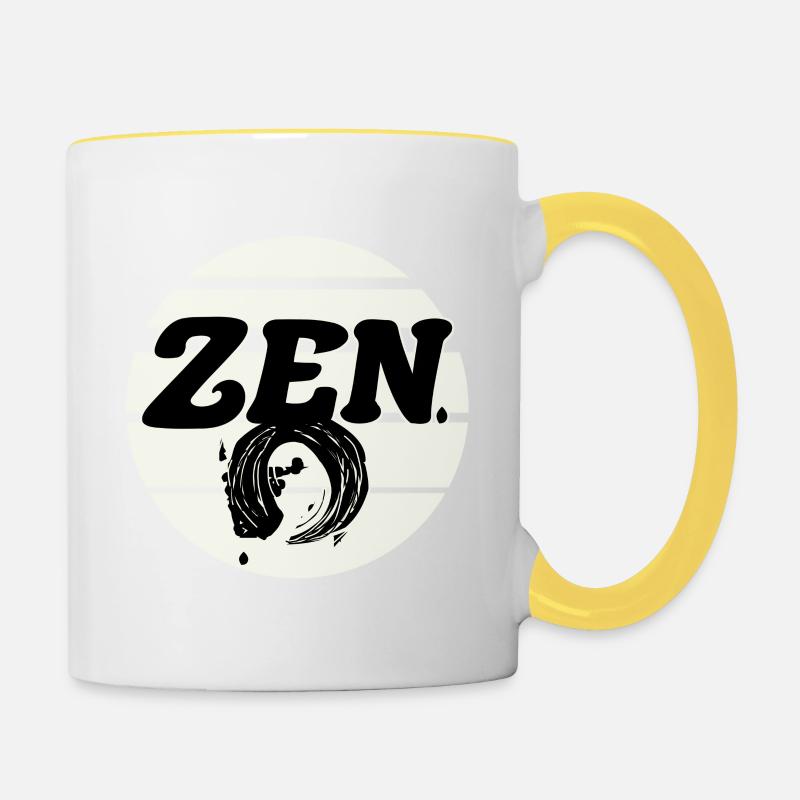 Zen - Mug contrasté - blanc/jaune