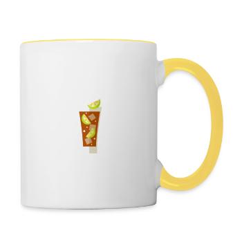 This Long Island Iced Tea Tastes Drink Alcohol Pun - Contrasting Mug - white/yellow - Right