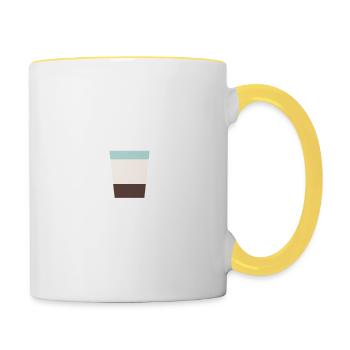 Ce cocktail d’alcool blanc au goût frais de la Russie - Mug contrasté - blanc/jaune - Droite