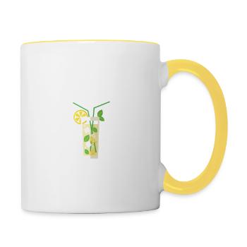 Ce Tom Collins a le goût de la façon dont je bois vraiment - Mug contrasté - blanc/jaune - Droite