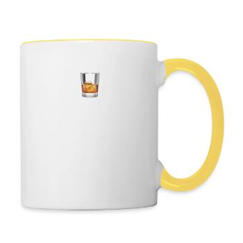 Brandy Is My Spirit Animal T-Shirt Funny Drinking - Contrasting Mug - white/yellow - Right