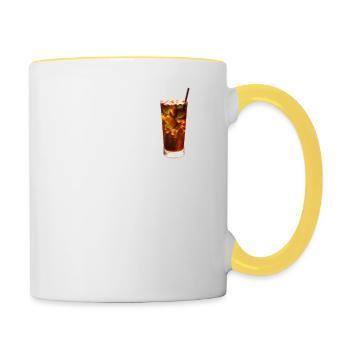 OK, aber First Long Island Lover T-Shirt Eistee - Tasse zweifarbig - Weiß/Gelb - Rechts