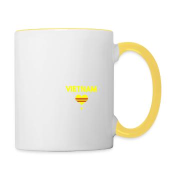 Vietnam Viet Banh Mi Brot Vietnamese I Geschenk - Tasse zweifarbig - Weiß/Gelb - Rechts