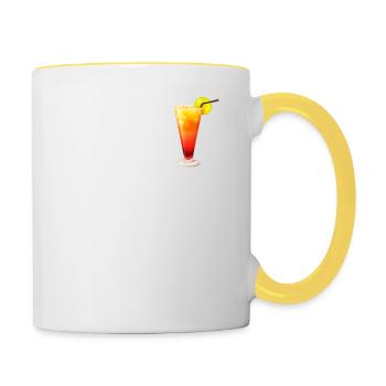 OK But First Mai Tai T-Shirt - Funny Rum Cocktail - Contrasting Mug - white/yellow - Right