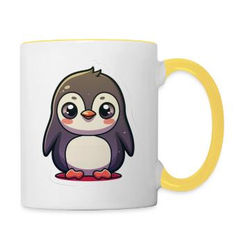 Penguin Lover - Contrasting Mug - white/yellow - Right