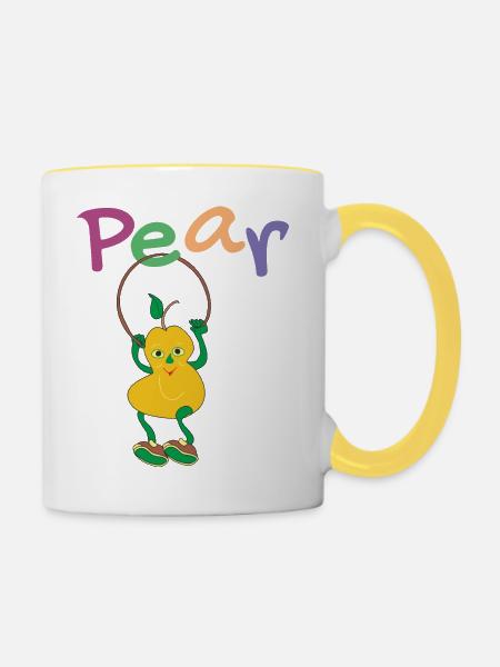 Pear - Tasse zweifarbig - Weiß/Gelb