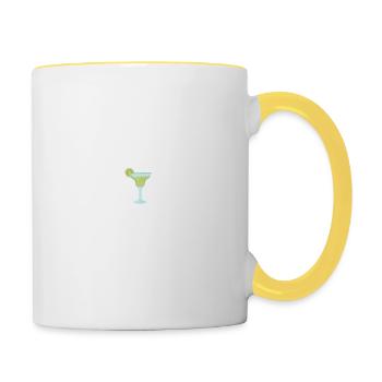 Margarita Drinking Team Cocktail Alkohol gemischt - Tasse zweifarbig - Weiß/Gelb - Rechts