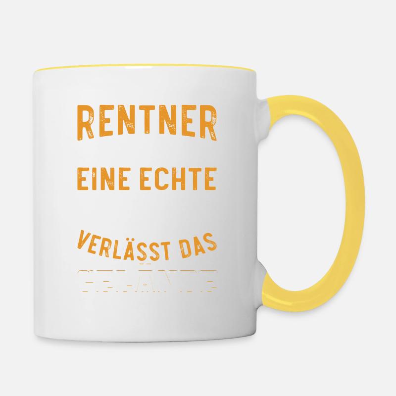 Retraités 2024 : Une légende quitte le site - Mug contrasté - blanc/jaune