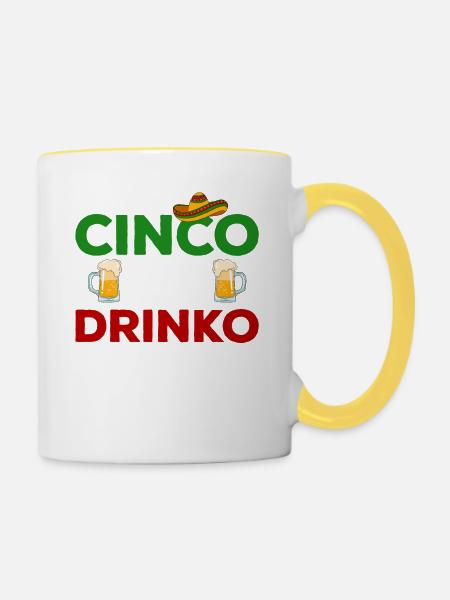 Cinco de Mayo - Tasse zweifarbig - Weiß/Gelb