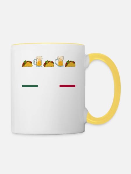 Cinco de Mayo - Tasse zweifarbig - Weiß/Gelb