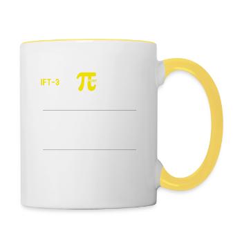 Dritter Flugtest am Pi Tag 3.14! Koinzidenz? Ich - Tasse zweifarbig - Weiß/Gelb - Rechts